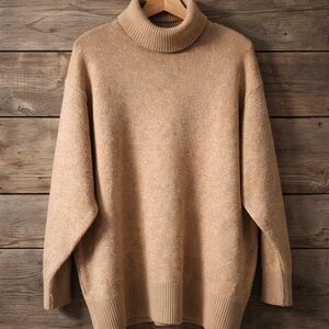 H&M Women's Tan Turtleneck Sweater
